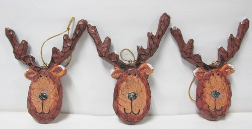 "Reindeer" OR Moose Hand Crafted & Painted Ornament<br>(Click on picture for FULL details)<BR>